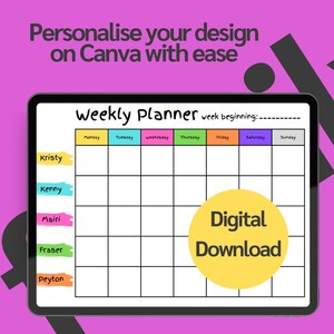 Weekly Family Planner