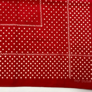 Bandana vintage de lunares, color sólido, rojo