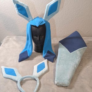 Glaceon ears and tail cosplay
