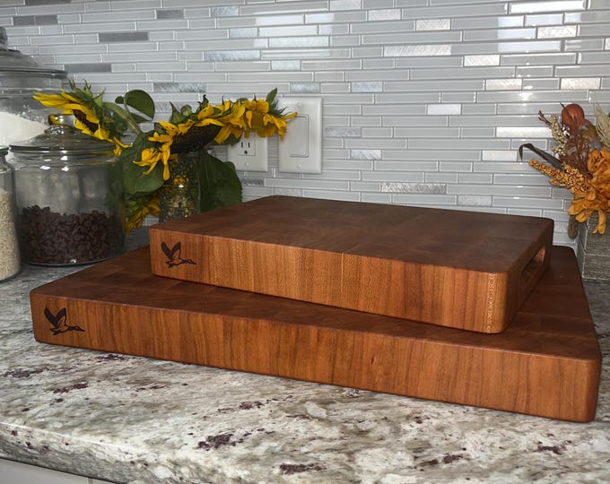 Black Cherry End Grain Cutting Boards- Professional Series (The Duck Board)