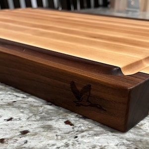 Extra Large Walnut & Maple Edge Grain BBQ Carving Board