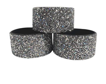 Midnight glitter druzy Stanley tumbler boot, for owala or Hydrojug gift