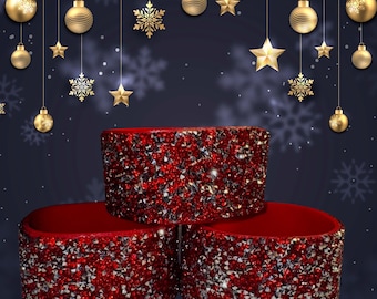 Ruby Druzy Silicone Tumbler Boot: Stanley, Owala, Hydrojug Compatible