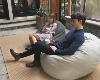 Organic Hemp Bean Bag Chair: Adult & Teen Lounger, Eco-Friendly