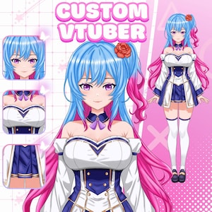 Custom Vtuber Model, Vtuber Anime, Vtuber Assets, Vtuber Rigging, Vtuber Live2d, Live2d Model, Pngtuber, Anime Art, Vtuber Commission