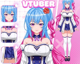 Custom Live2D Vtuber Model, Anime Character Design, Rigging