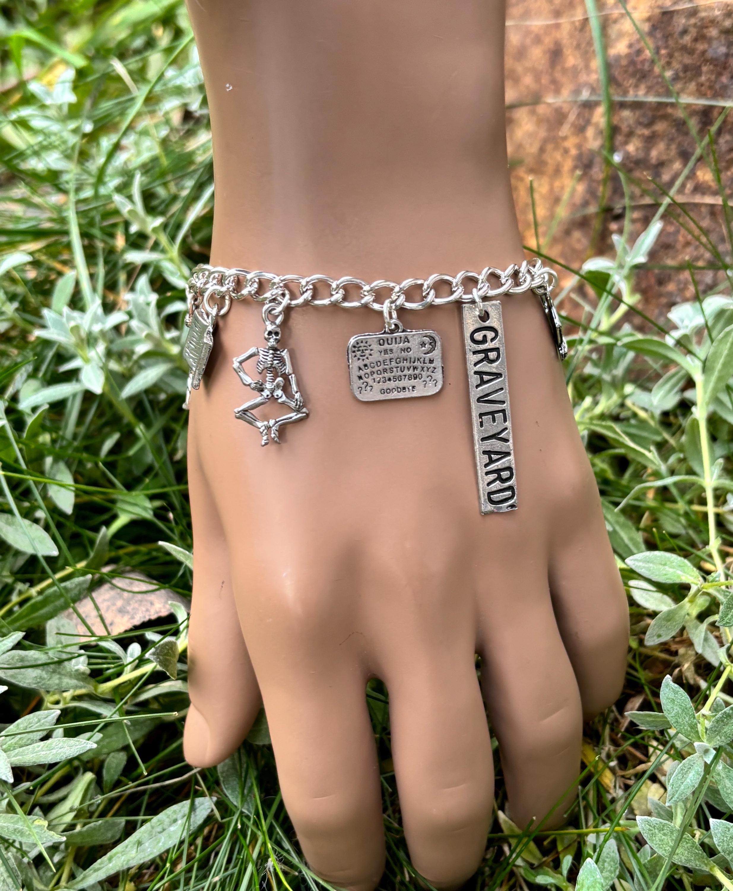 Graveyard Horror Story Bracelet- Zombie, Necromonicon Book