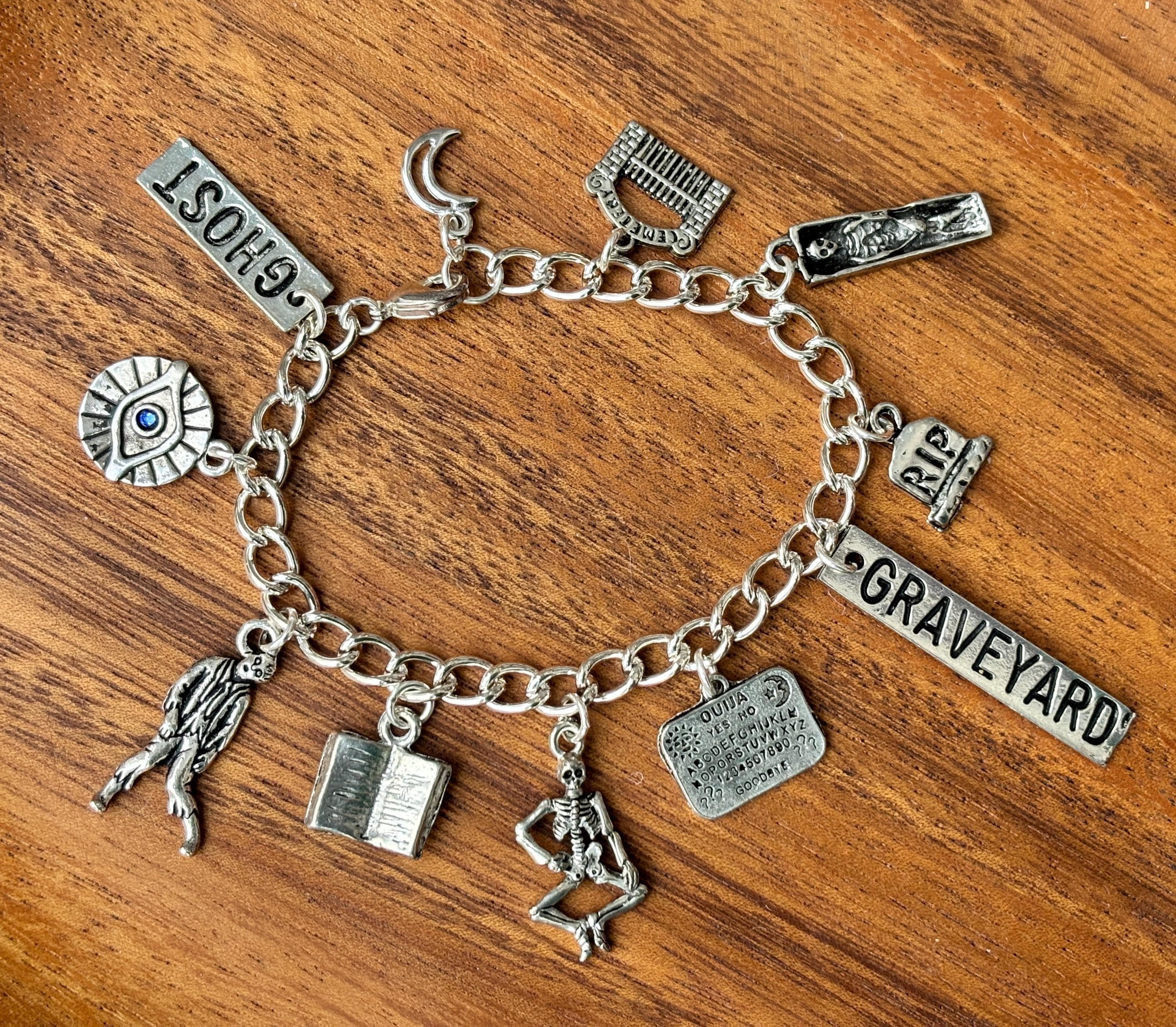 Graveyard Horror Story Bracelet- Zombie, Necromonicon Book
