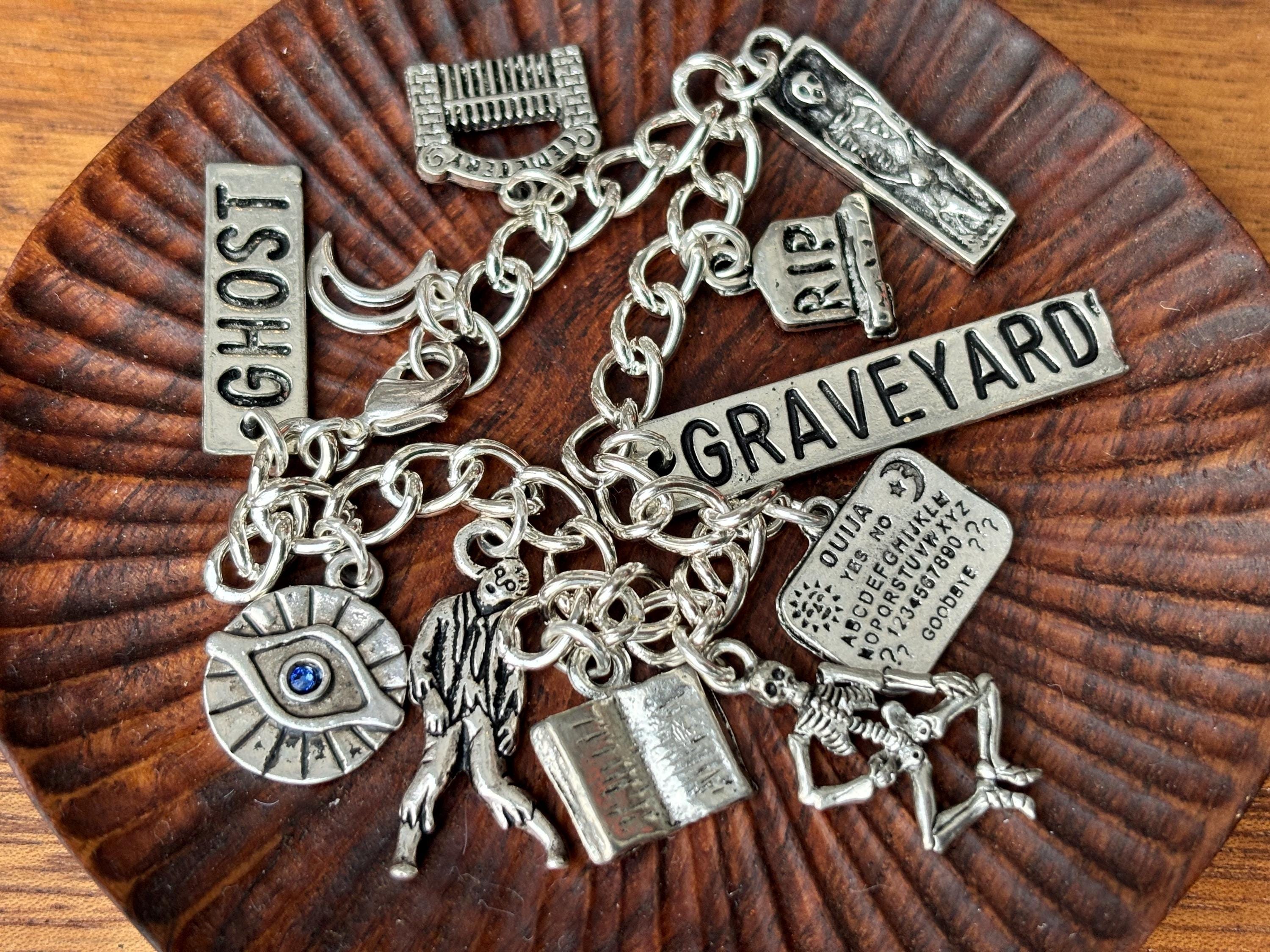Graveyard Horror Story Bracelet- Zombie, Necromonicon Book