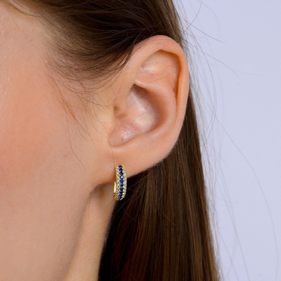 Sterling Silver Custom Birthstone Earrings Personalized Birthstone