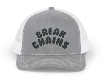 Break Chains Trucker Cap: Edgy Christian Snapback Snapback Cap