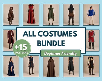 Costume Sewing Pattern | Costume Pattern | Renaissance Fair Pattern | Fantasy Pattern | Cosplay Pattern | Easy Pattern | XXS-XXXXL