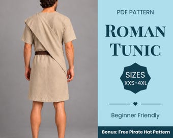 Costume Sewing Pattern | XXS-XXXXL | Roman Robe Pattern | Toga Costume | Easy Costume Pattern | Sewing Pattern | Toga Sewing Pattern