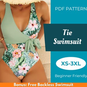 Patron de couture pour maillot de bain | TP-XXXL | Patron de maillot de bain | Modèle de bikini | Modèle facile | Patron de maillot de bain | Patron de couture PDF