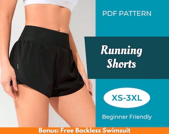 Shorts Sewing Pattern | XS-XXXL | Sewing Pattern | Easy Shorts Pattern | Beginner Pattern | Running Shorts Pattern | PDF Sewing Pattern