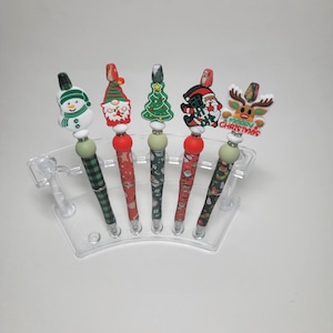 Christmas Winter Themed Beaded Pens
