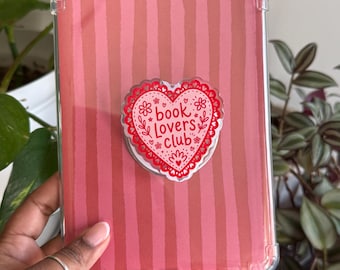Book lovers club Magnetic Kindle Grip | Book Lover E-Reader Accessory | phone MagSafe Grip | pop socket accessories