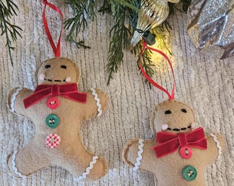 ジンジャーブレッドオーナメント2個セット クリスマス ジンジャー