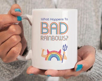 Rainbowlicious Mug With Augmented Reality | Fun Colorful Rainbow Coffee Cup | Unique Gift For Rainbow Lovers