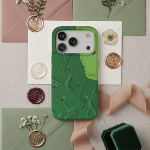 Phone Case, Green Golf Course iPhone Cover with Mini Golfers, Sports Lover Gift, Golf Aesthetic Accessory, Tough Case, Protective Phone image 5