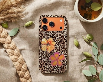 MagSafe® tough case for iPhone®Cheetah Flower Iphone Phone Case, Girl Gifts Phone Case, Cute & Trendy Cover, Aesthetic Trendy