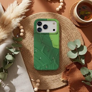 Phone Case, Green Golf Course iPhone Cover with Mini Golfers, Sports Lover Gift, Golf Aesthetic Accessory, Tough Case, Protective Phone image 4