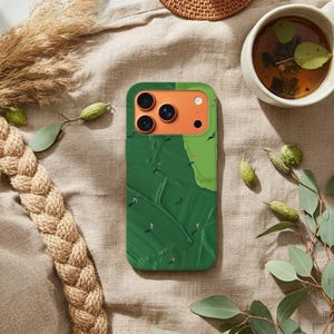 Phone Case, Green Golf Course iPhone Cover with Mini Golfers, Sports Lover Gift, Golf Aesthetic Accessory, Tough Case, Protective Phone image 3