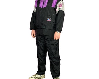 90年代ヴィンテージメンズトラックスーツセット - XL ブラックナイロン