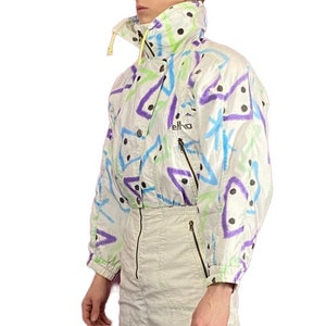 90s Elho Vintage Men&#39;s One Piece Ski Suit - S White Nylon