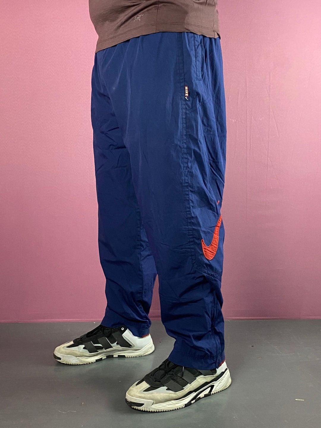 90s Nike Big Swoosh Vintage Men's Track Pants - XXL - Etsy