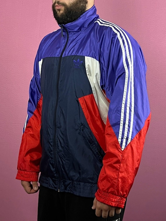 90s Adidas Originals Vintage Men's Multicolor Windbreaker Jacket