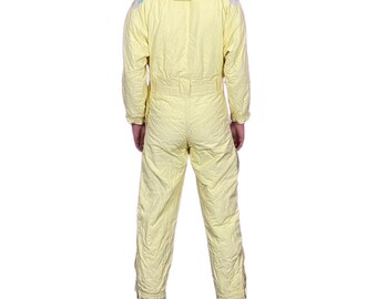 Combinaison De Ski Vintage PEARL PARI Années 90 - Coupe Couleur Bloc Bleu - Taille M