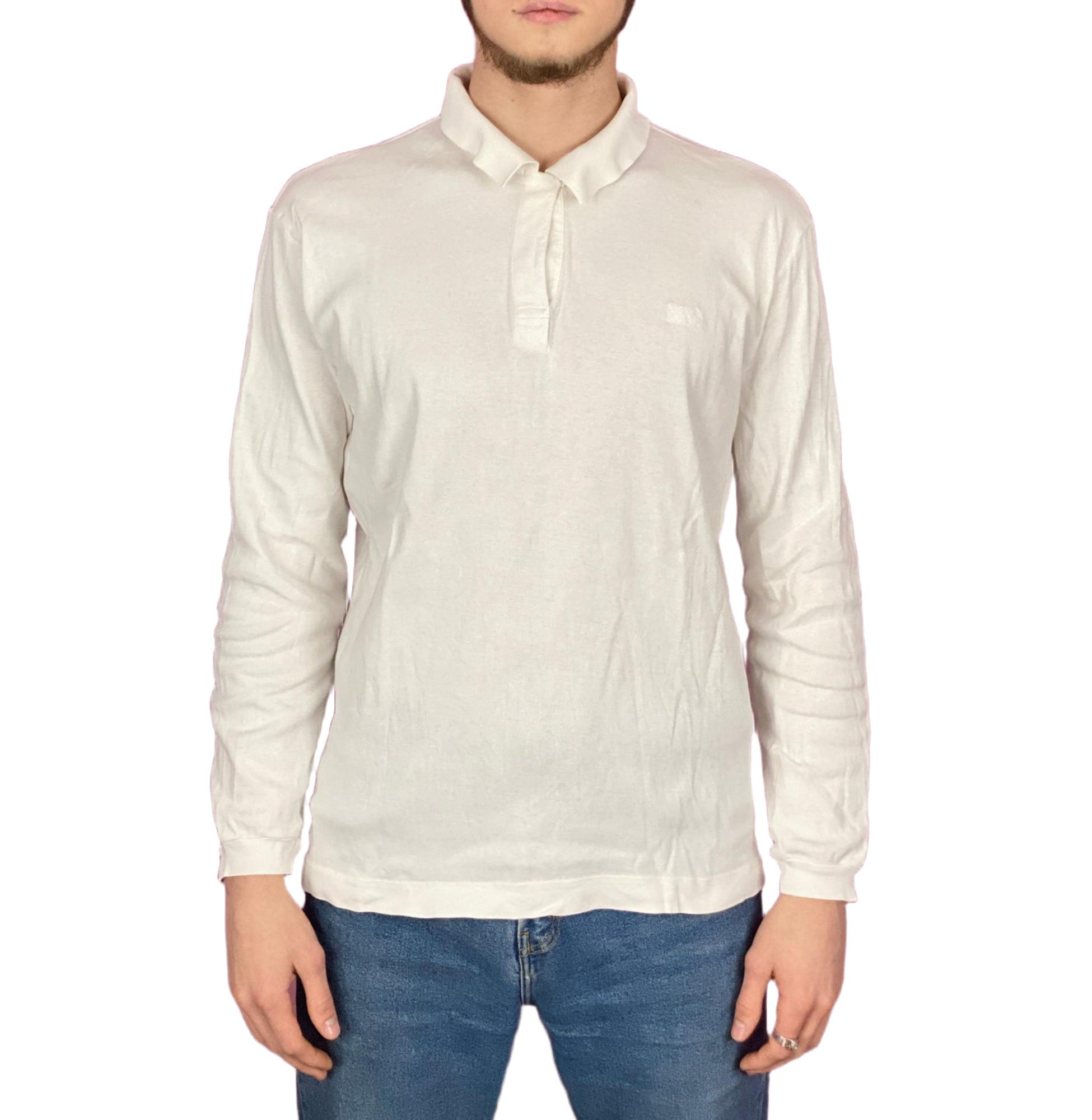 トップス vintage escada summer kint polo sullen Men's Knit Polo Shirt in Ecru | Sunspel