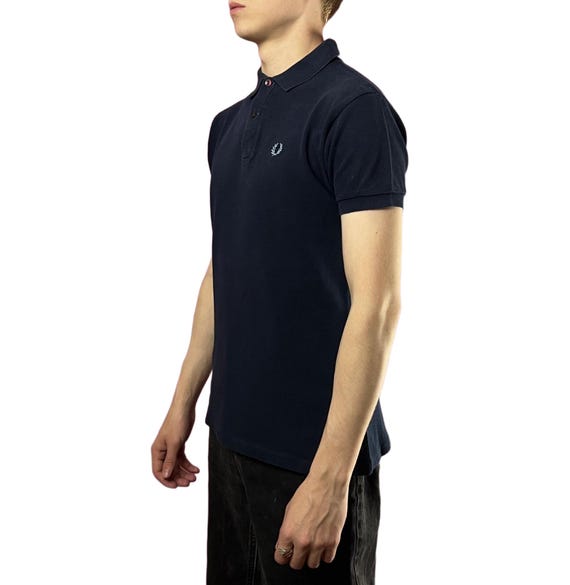 80s Fred Perry Vintage Men's Polo Shirt XS Navy Blue Cotton