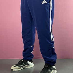 90s Adidas Vintage Men&#39;s Striped Track Pants - XL