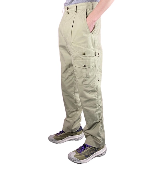 90s Fjallraven Vintage Men's Cargo Pants - M Beige Polyester - Etsy