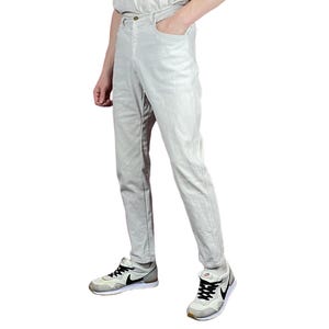 Armani Jeans Vintage Men&#39;s Jeans - 33 White Cotton Blend