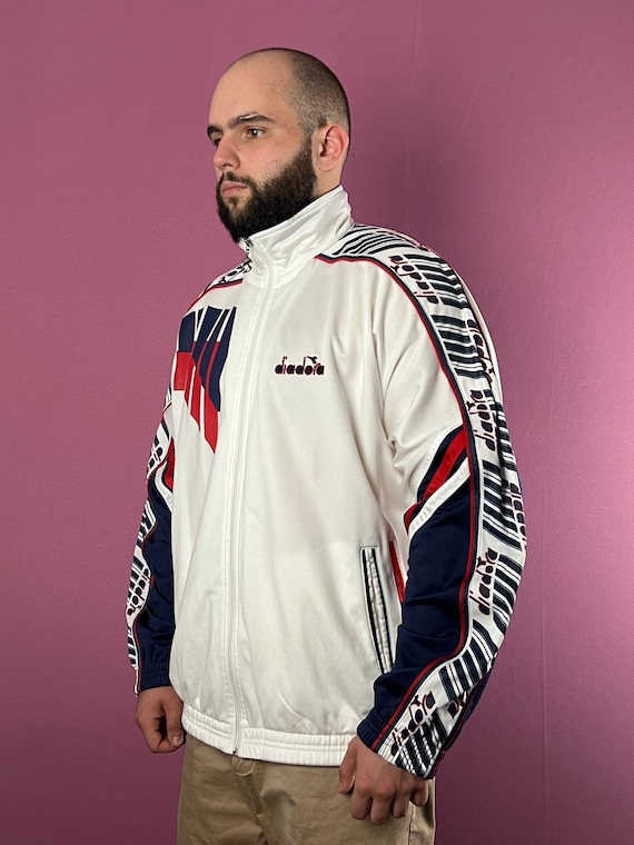 90s Diadora Vintage Men's Side Tape Track Jacket - XXL - Etsy