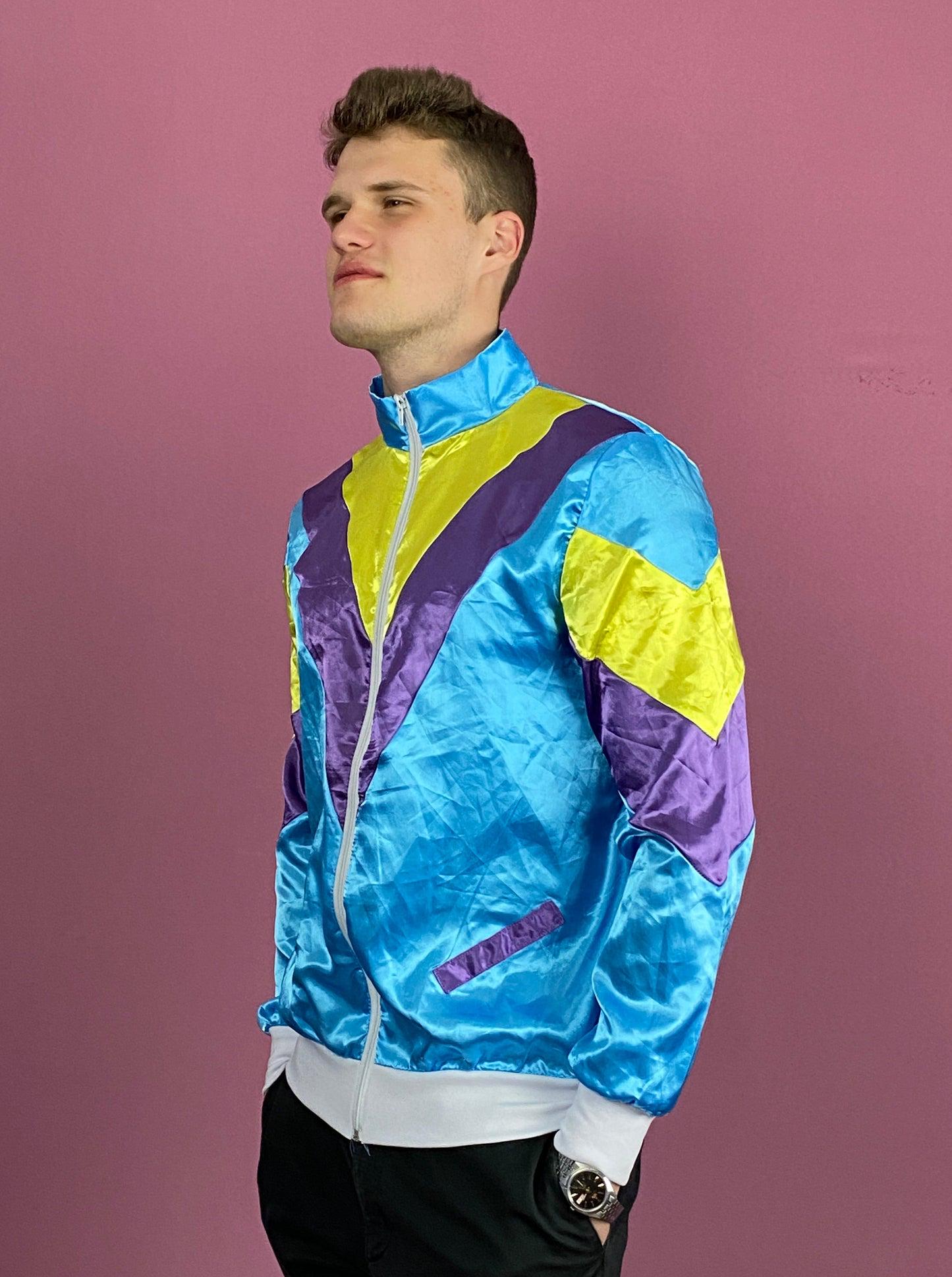 Smiffys Vintage Men's Windbreaker Jacket - M Blue Polyester - Etsy
