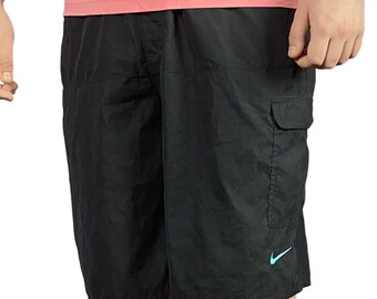 Pantalones cortos deportivos Nike Vintage para hombre - XL, poliéster negro