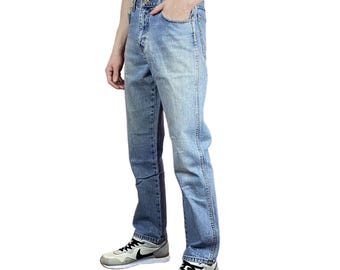Wrangler Vintage Men's Straight Jeans - 31 Blue Cotton