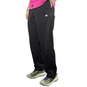 Adidas Vintage Men&#39;s Straight Track Pants - M Black Polyester