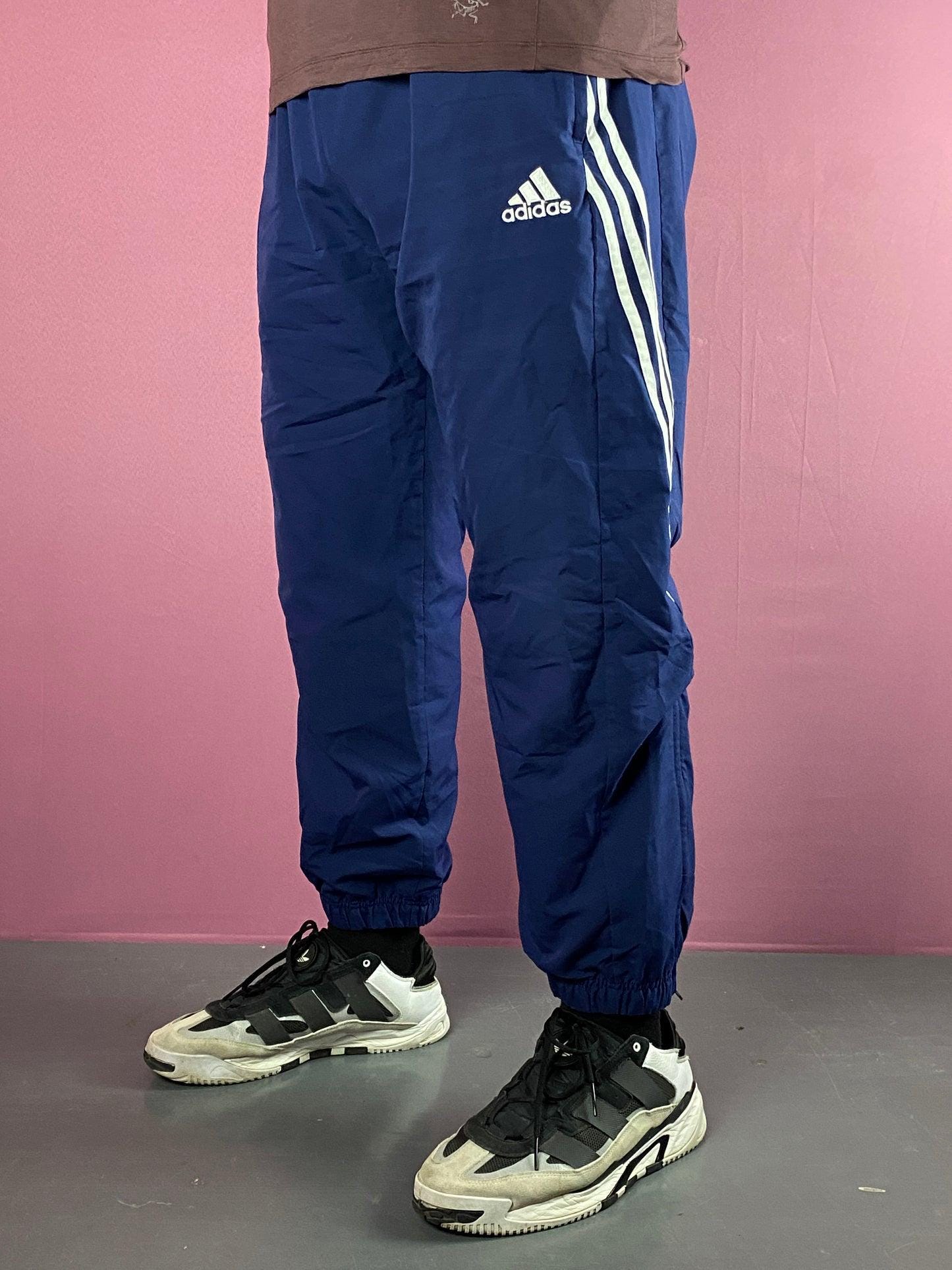 Pantalones deportivos a rayas Adidas Vintage para hombre XXL