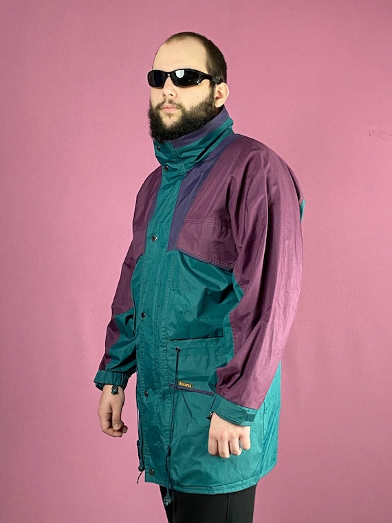 90s Regatta Vintage Men's Rain Jacket - S Green Polyester - Etsy
