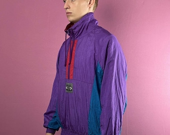 90s Vintage Men's 1/2 Windbreaker Jacket - M