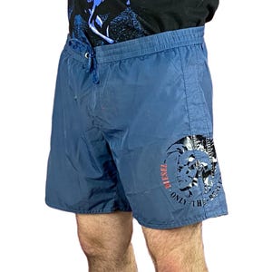 Diesel Vintage Men's Swim Shorts - L Blue Polyester