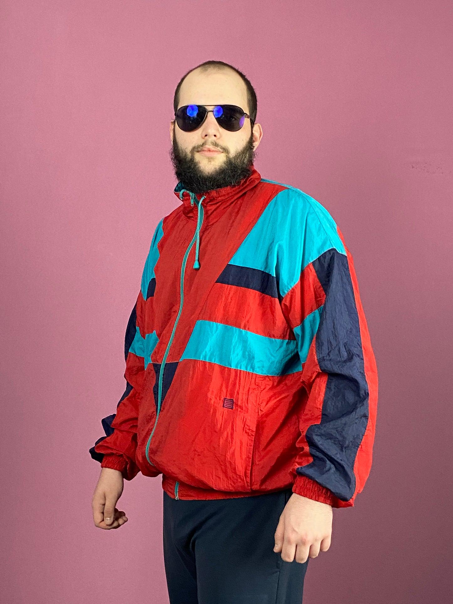 90s Five Seasons Vintage Men's Windbreaker Jacket - L Red