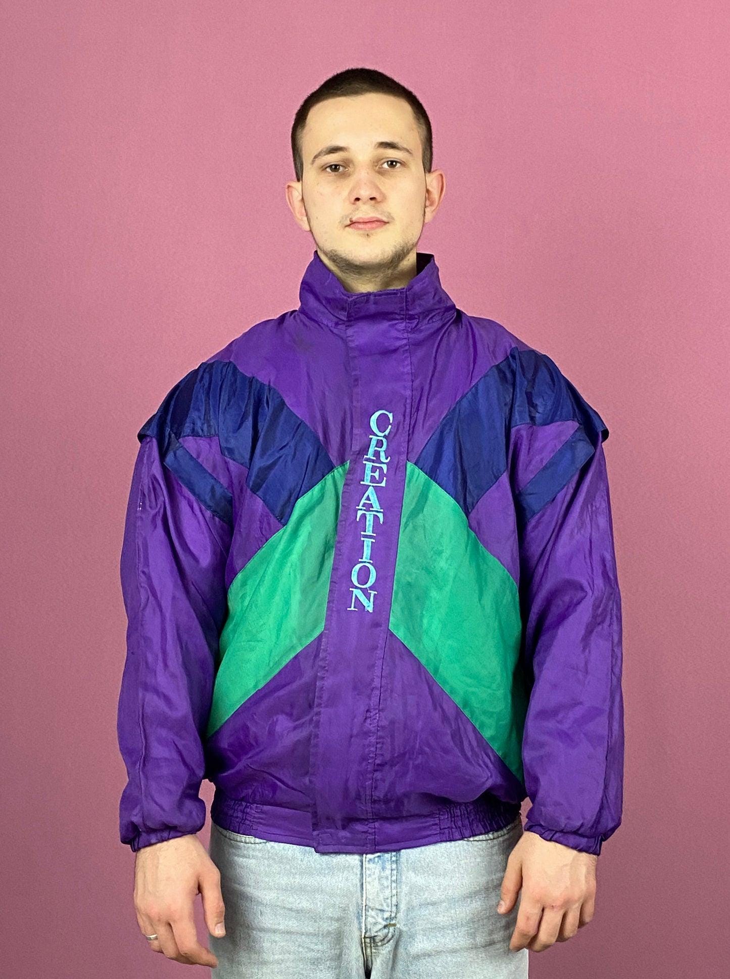 90s Creation Vintage Men's Windbreaker Jacket - M Purple