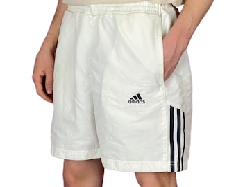 TriStripes Vintage Men's Shorts - L White Polyester