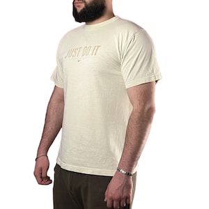 90s Nike Just Do It Vintage Men&#39;s T-Shirt - L White Cotton